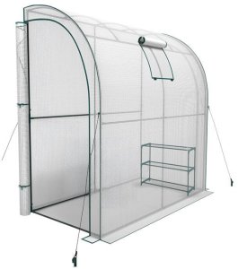 Focus Garden TUNEL FOLIOWY OGRODOWY SZKLARNIA 2x1x2 UV-4 FOLIAK PRZYŚCIENNY Z PÓŁKAMI FOLIA 4