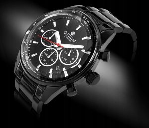 Zegarek Giewont Zegarek Męski Giewont Chronograph Sapphire Czarny GW9140-B2 2