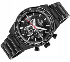 Zegarek Giewont Zegarek Męski Giewont Chronograph Sapphire Czarny GW9140-B2 3