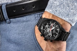 Zegarek Giewont Zegarek Męski Giewont Chronograph Sapphire Czarny GW9140-B2 4