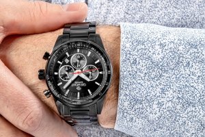 Zegarek Giewont Zegarek Męski Giewont Chronograph Sapphire Czarny GW9140-B2 5