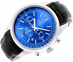 Zegarek Giewont Zegarek Męski Giewont Chronograph Sapphire Srebrno Niebieski GW7650-A3 3
