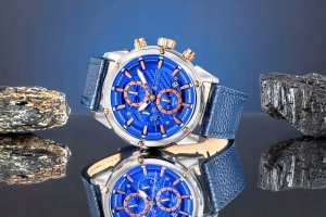 Zegarek Giewont Zegarek Męski Giewont Chronograph Sapphire Srebrno Niebieski GW8810-A2 6