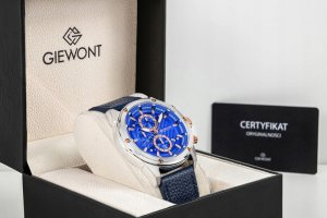 Zegarek Giewont Zegarek Męski Giewont Chronograph Sapphire Srebrno Niebieski GW8810-A2 8
