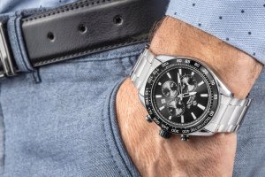 Zegarek Giewont Zegarek Męski Giewont Chronograph Sapphire Srebrno Czarny GW9580-B1 4