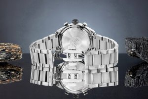 Zegarek Giewont Zegarek Męski Giewont Chronograph Sapphire Srebrno Czarny GW9580-B1 7