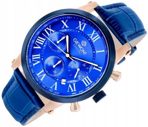 Zegarek Giewont Zegarek Męski Giewont Chronograph Sapphire Miedziano Niebieski GW6260-A5 3