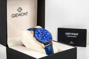 Zegarek Giewont Zegarek Męski Giewont Chronograph Sapphire Miedziano Niebieski GW6260-A5 8