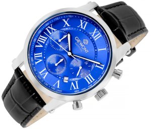 Zegarek Giewont Zegarek Męski Giewont Chronograph Sapphire Srebrno Niebieski GW6260-A4 3