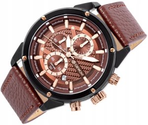 Zegarek Giewont Zegarek Męski Giewont Chronograph Sapphire Czarno Brązowy GW8810-A3 3