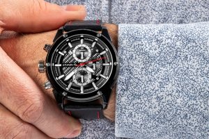 Zegarek Giewont Zegarek Męski Giewont Chronograph Sapphire Czarny GW8810-A1 5