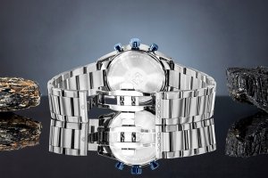 Zegarek Giewont Zegarek Męski Giewont Chronograph Sapphire Srebrno Niebieski GW9140-B3 7