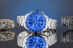 Zegarek Giewont Zegarek Męski Giewont Chronograph Sapphire Srebrno Niebieski GW9580-B3 6