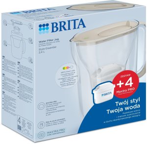 Dzbanek filtrujący Brita Style Essential 2.4l + 4 wkłady, piaskowy 3