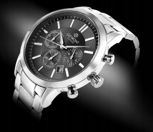 Zegarek Giewont Zegarek Męski Giewont Chronograph Sapphire Srebrno Czarny GW8510-B1 2