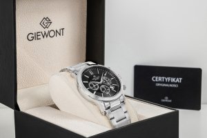 Zegarek Giewont Zegarek Męski Giewont Chronograph Sapphire Srebrno Czarny GW8510-B1 8
