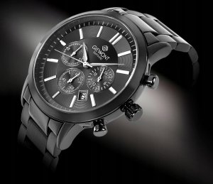 Zegarek Giewont Zegarek Męski Giewont Chronograph Sapphire Czarny GW8510-B2 2