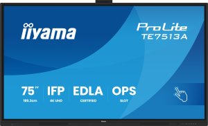Monitor iiyama IIYAMA TE7513A-B2AG 190,5cm 75 cali iiWare21E EDLA -Google-GMS-apps Android 14 16 summer 2026 Octa-core SOC 8/128GB 40-Points 3