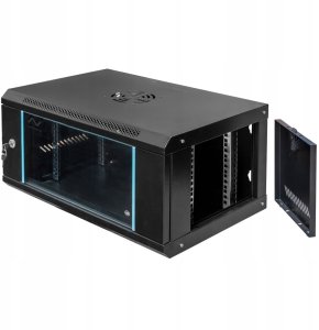 Szafa Netberg SZAFA RACK 19" 6U NETBERG Wisząca Instalacyjna 600x400 mm czarna Otwierane boki 2