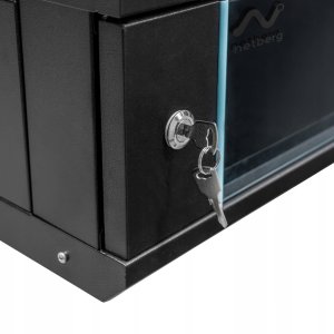 Szafa Netberg SZAFA RACK 19" 6U NETBERG Wisząca Instalacyjna 600x400 mm czarna Otwierane boki 9