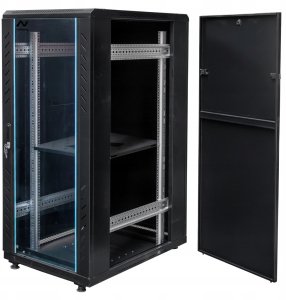 Szafa Netberg Szafa RACK 19" 28U NETBERG Stojąca Instalacyjna 600x800 mm Otwierane Boki 2