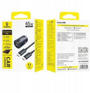 Ładowarka TelForceOne Baseus PrimeTrip VP2 Ładowarka Samochodowa 45W Czarny 13