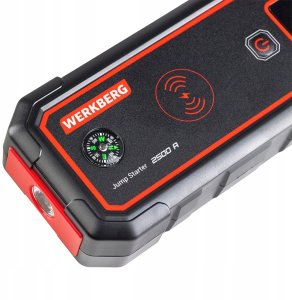 Werkberg URZĄDZENIE ROZRUCHOWE POWERBANK Booster 2500A 23800mAh ładowarka indukcyjna 6