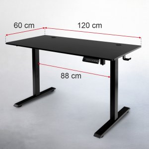 Biurko FURVERO Czarne 120 cm x 60 cm 2