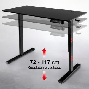 Biurko FURVERO Czarne 120 cm x 60 cm 10