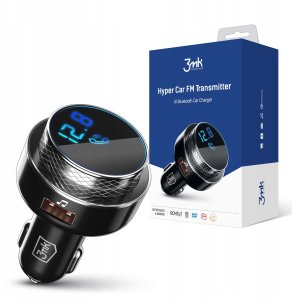 Transmiter FM 3MK Transmiter FM 3mk Hyper Car BT5.0 QC 30W 2x USB Ładowarka 2