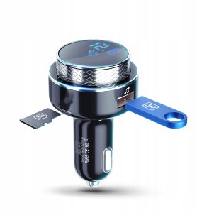 Transmiter FM 3MK Transmiter FM 3mk Hyper Car BT5.0 QC 30W 2x USB Ładowarka 3