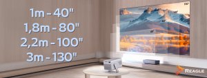 Projektor Magcubic RZUTNIK PROJEKTOR LED PRZENOŚNY 1000 ANSI 8K FULL HD 130" ANDROID 14 WIFI REAGLE 5