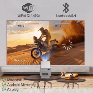Projektor Magcubic RZUTNIK PROJEKTOR LED PRZENOŚNY 1000 ANSI 8K FULL HD 130" ANDROID 14 WIFI REAGLE 7