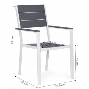Garden4You Zestaw krzeseł ogrodowych MultiGarden stalowe 150kg 8