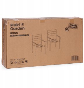 Garden4You Zestaw krzeseł ogrodowych MultiGarden stalowe 150kg 9