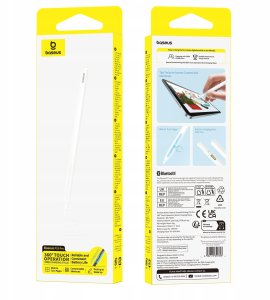 Rysik Baseus Bezprzewodowy Bluetooth stylus PS3 Pro iPad z kablem biały B0004A01 (6932172692353) 2