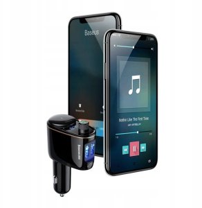 Transmiter FM Baseus TRANSMITER FM ŁADOWARKA SAMOCHODOWA Baseus Enjoy S-06 3.4A 2x USB-A BT 4.2 11