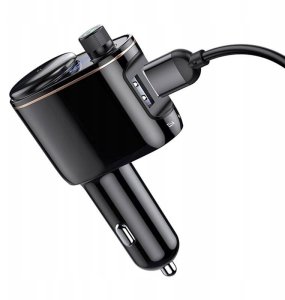 Transmiter FM Baseus TRANSMITER FM ŁADOWARKA SAMOCHODOWA Baseus Enjoy S-06 3.4A 2x USB-A BT 4.2 5
