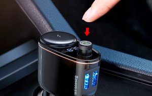 Transmiter FM Baseus TRANSMITER FM ŁADOWARKA SAMOCHODOWA Baseus Enjoy S-06 3.4A 2x USB-A BT 4.2 10