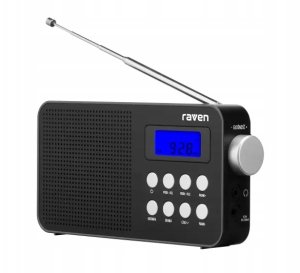 Radio Radioodbiornik przenośny Raven ERADP002 Radio FM Alarm Zegar Czarny 8