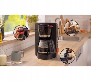 Ekspres przelewowy Bosch Ekspres przelewowy do kawy Bosch TKA4M233 Dzbanek szklany 1,37L Czarny 3