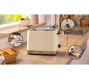Toster Bosch MyMoment 950 W z funkcją opiekania toster TAT4M227 (4242005403134) 4