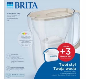 Dzbanek filtrujący Brita Dzbanek filtrujący Brita Style Essential 2,4L 3 wkłady Piaskowy 5