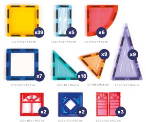 Ludi LUDI magnetinis konstruktorius vaikams, 100 dalių 2D/3D XXL 2