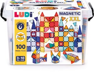 Ludi LUDI magnetinis konstruktorius vaikams, 100 dalių 2D/3D XXL 3