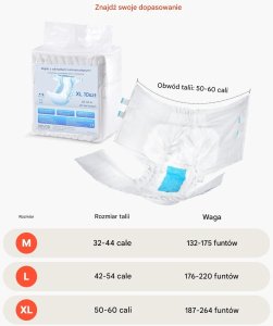 Essity Pieluchomajtki dla dorosłych XL chłonne 40 szt z wskaźnikiem 2