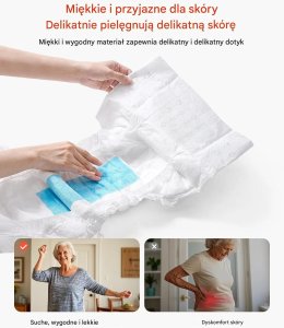 Essity Pieluchomajtki dla dorosłych XL chłonne 40 szt z wskaźnikiem 3