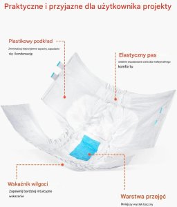 Essity Pieluchomajtki dla dorosłych XL chłonne 40 szt z wskaźnikiem 6