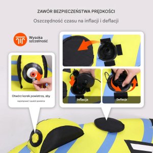 Z.P.H. Moto-Mer Koło do holowania za motorówkę 1-3 os 230kg z płetwami 3