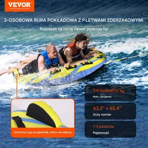 Z.P.H. Moto-Mer Koło do holowania za motorówkę 1-3 os 230kg z płetwami 7